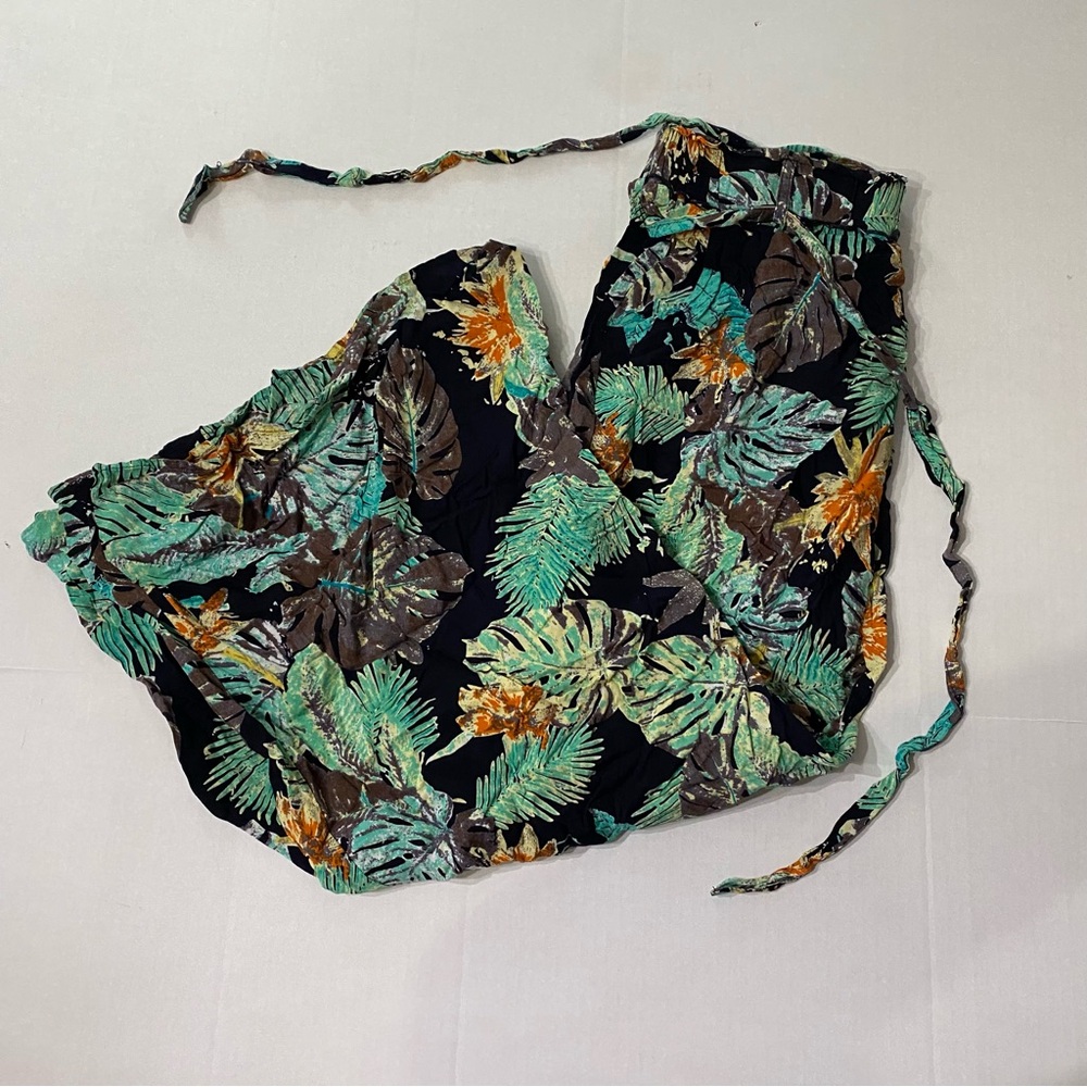 🌴Hommage From Los Angeles, Size Medium, Tropical Leaves Print, Palazzo Pants